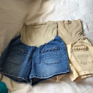 Two Jessica Simpson Maternity Shorts
